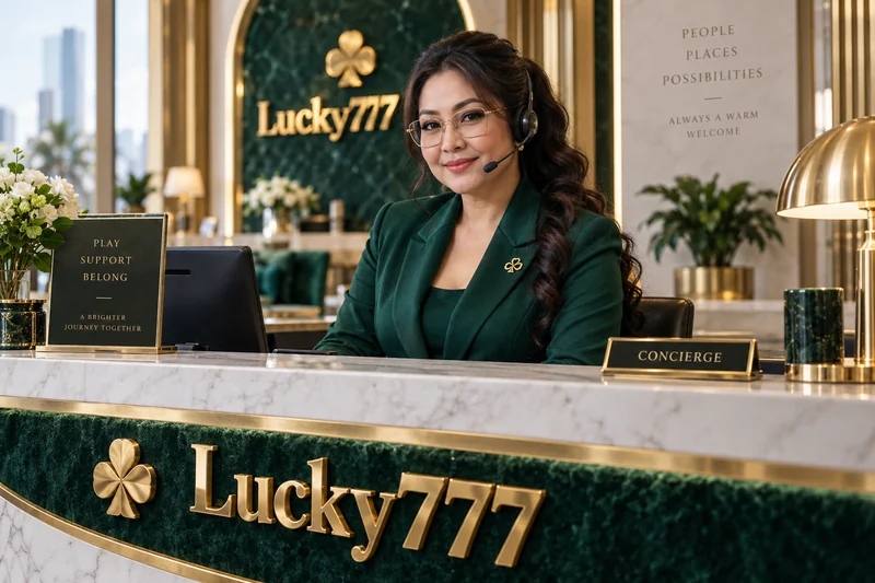 Lucky777 အကူအညီကဏ္ဍအတွက် ဖန်တီးထားသော ဧည့်ကြိုပုံ