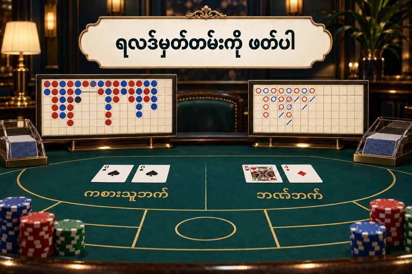 ဘက်ကာရာစားပွဲနှင့် အတိတ်ရလဒ်ပြဘုတ်နှစ်မျိုးကို သရုပ်ဖော်ထားပုံ
